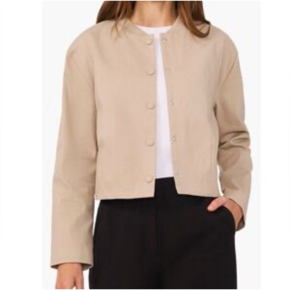Halogen Nordstrom Beige Bomber Jacket